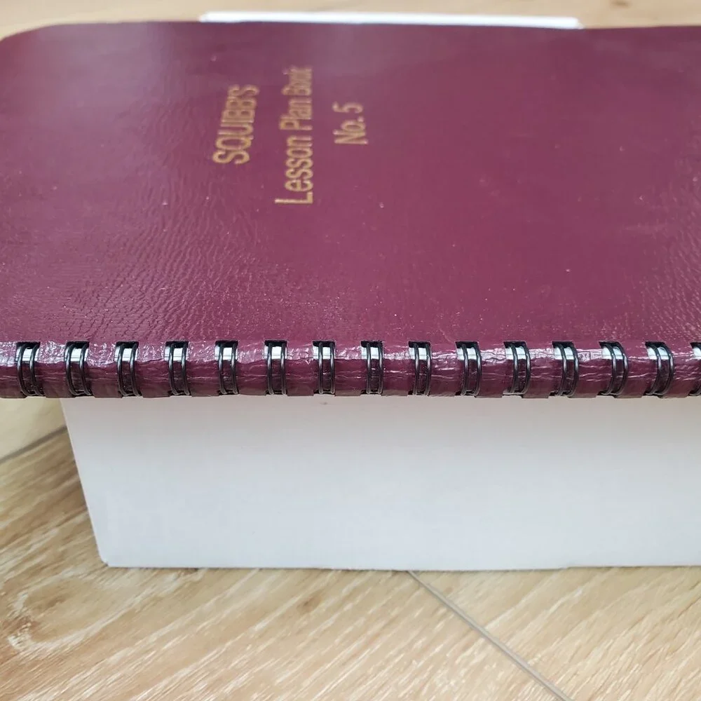 SQUIBBS LESSON PLAN BOOK Vintage Teacher School Planner Blank No 5 Maroon Daily